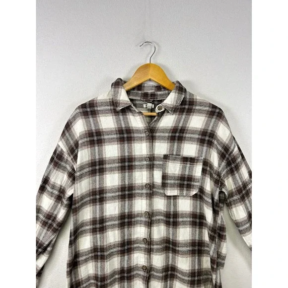 Garage Plaid‎ Flannel Shirt Long Sleeve Button Up Casual Top Women's XS - Picture 4 of 9